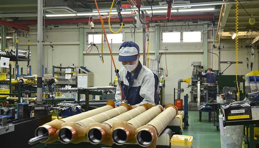 組立ライン（銅メッキロールASSY）